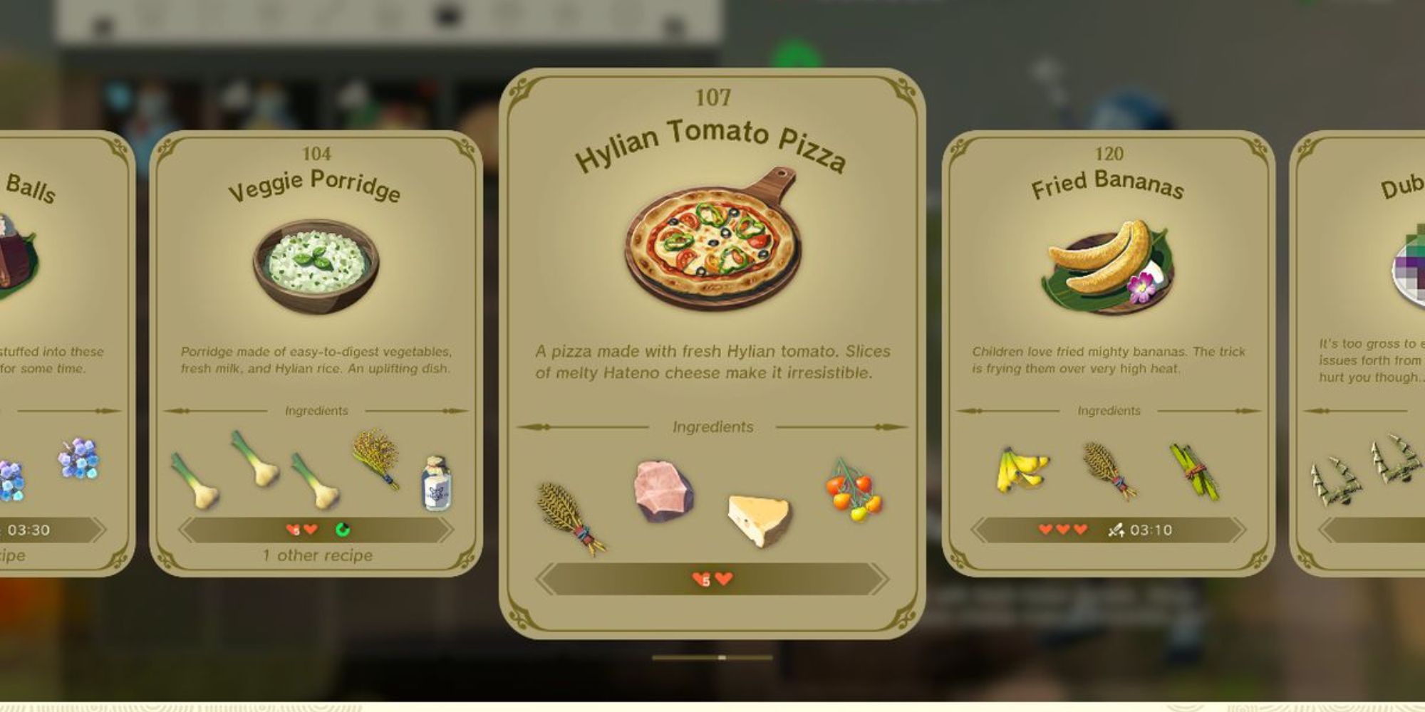 Hylian Tomato Pizza recipe in TOTK