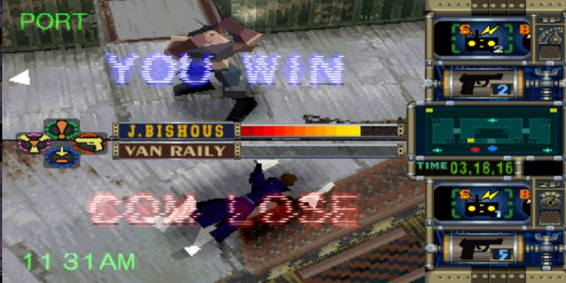 victory screen at the end of a match