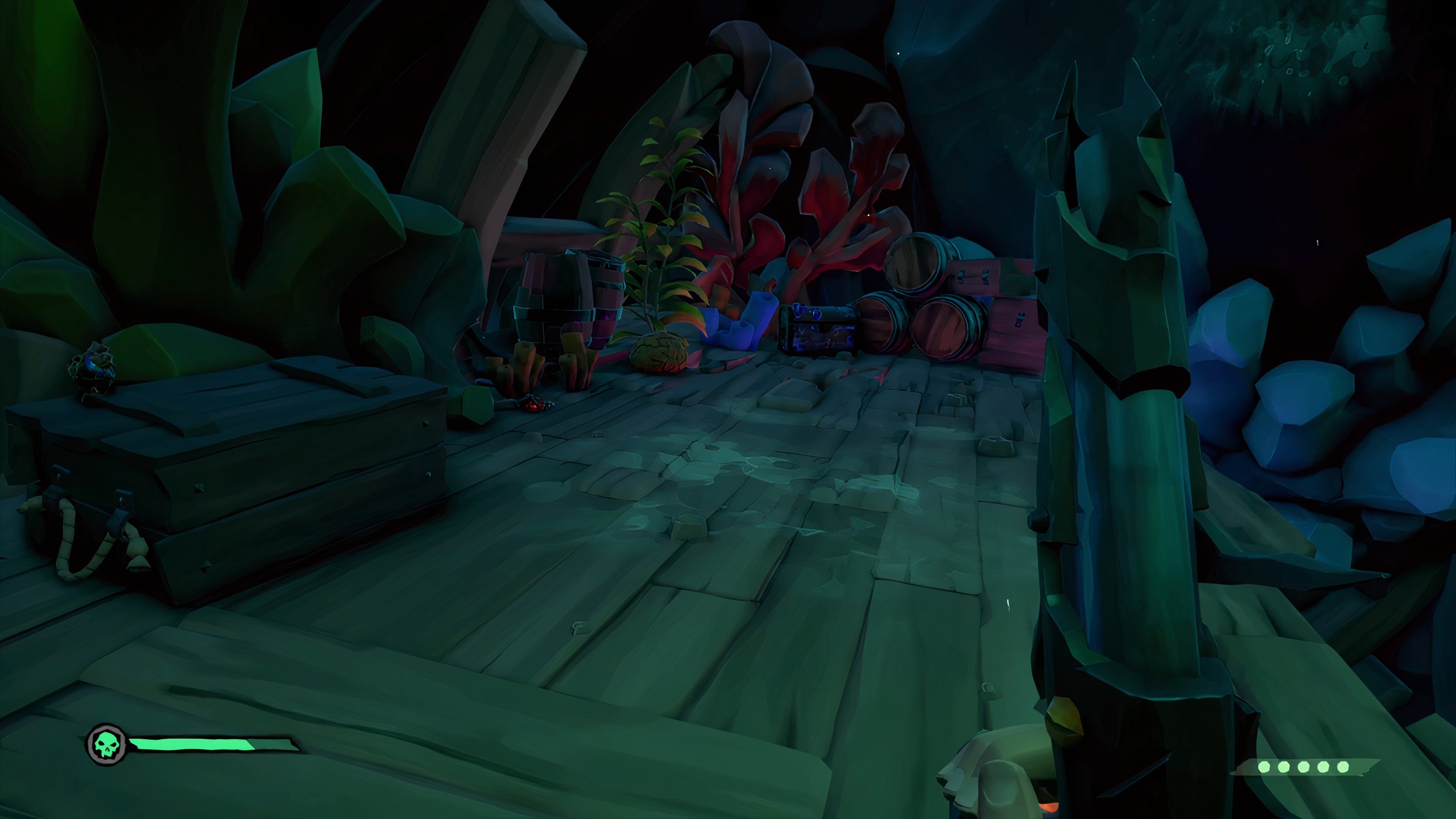 Treasure in Shrine of Ocean's Fortune in Sea of Thieves