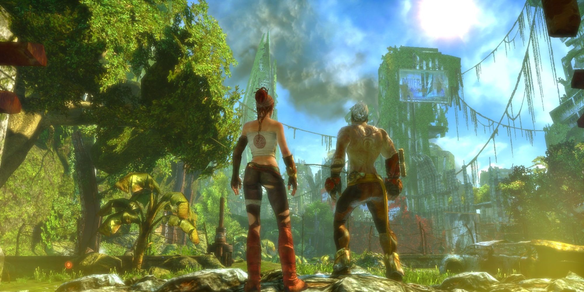 Trip and Monkey exploring the world in Enslaved Odyssey To The West