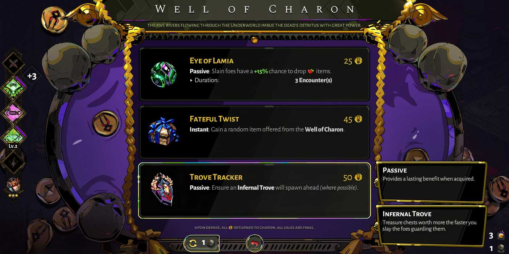 trove tracker, hades