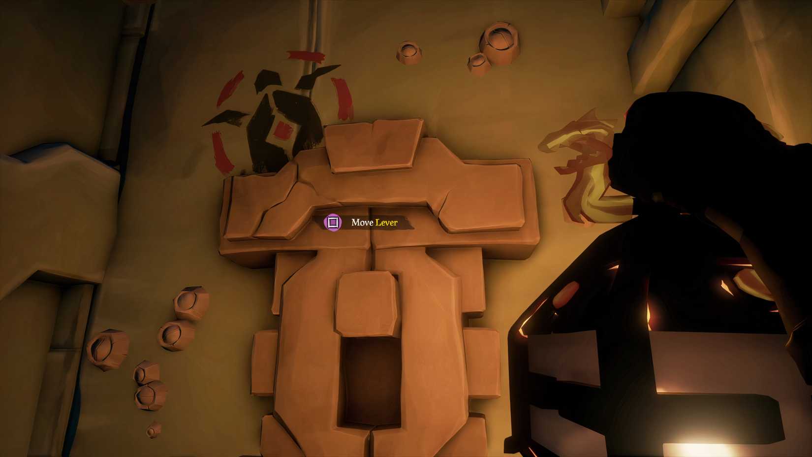 Turtle Lever in Shrine of Ancient Tears in Sea of Thieves