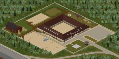 An external view of the Louisville mounted police training facility