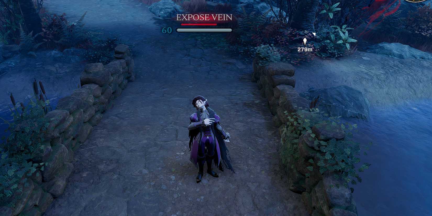 A vampire sharing their blood with another in V Rising