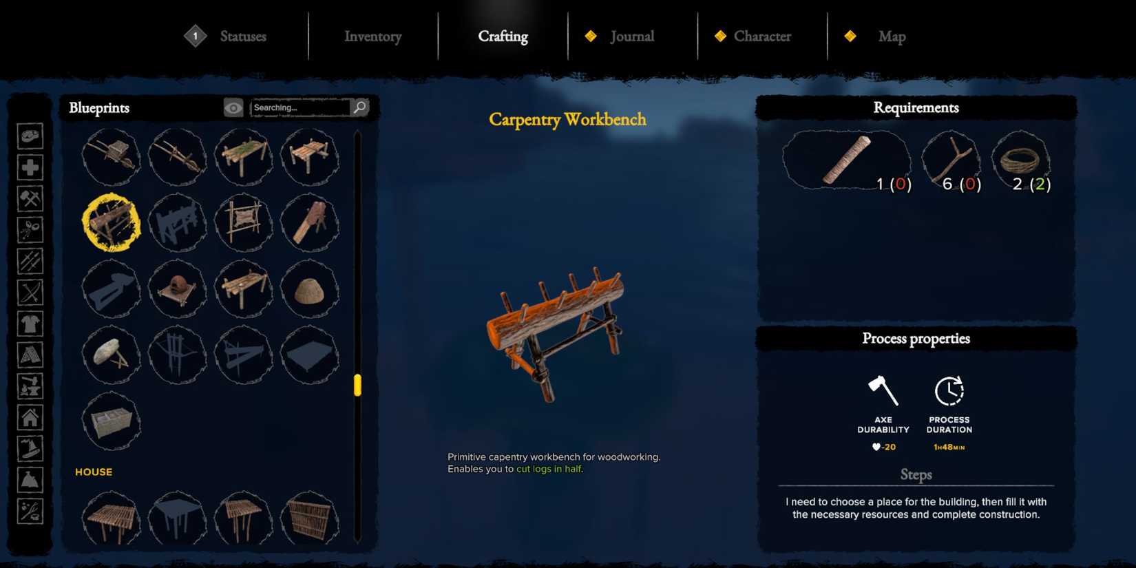 A Carpentry Workbench from Survival: Fountain of Youth