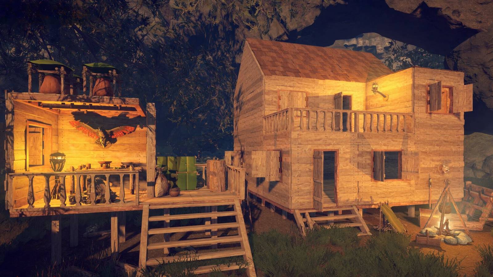 A player settlement from Survival: Fountain of Youth