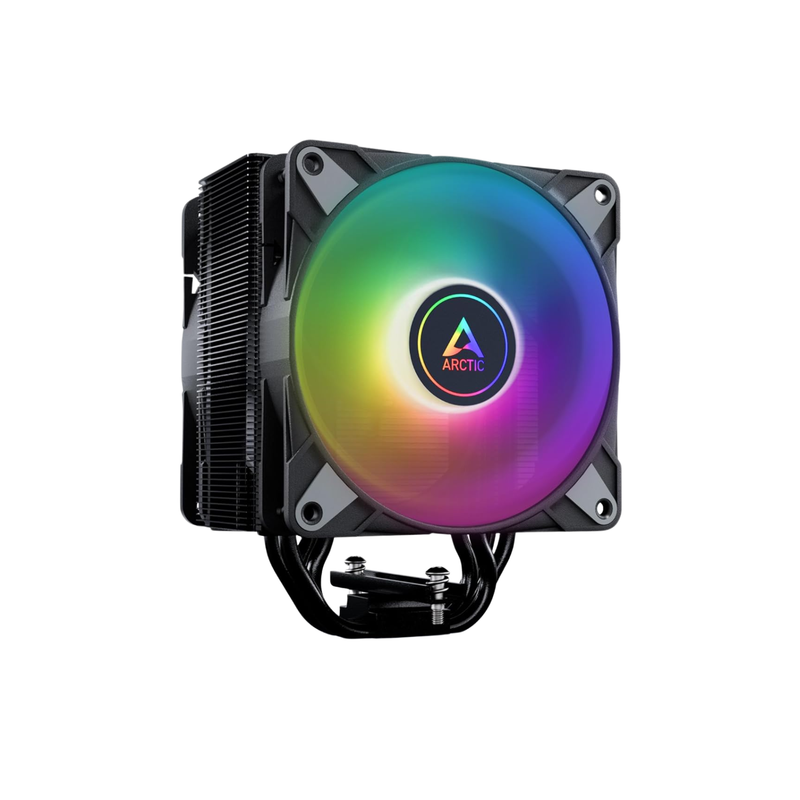 ARCTIC Freezer 36 A-RGB - Black- Single-Tower CPU Cooler with Push-Pull, Two Pressure-optimised 120 mm P Fans and ARGB Lighting, Fluid Dynamic Bearing, 200-2000 RPM, 4 heatpipes, incl. MX-6 Thermal