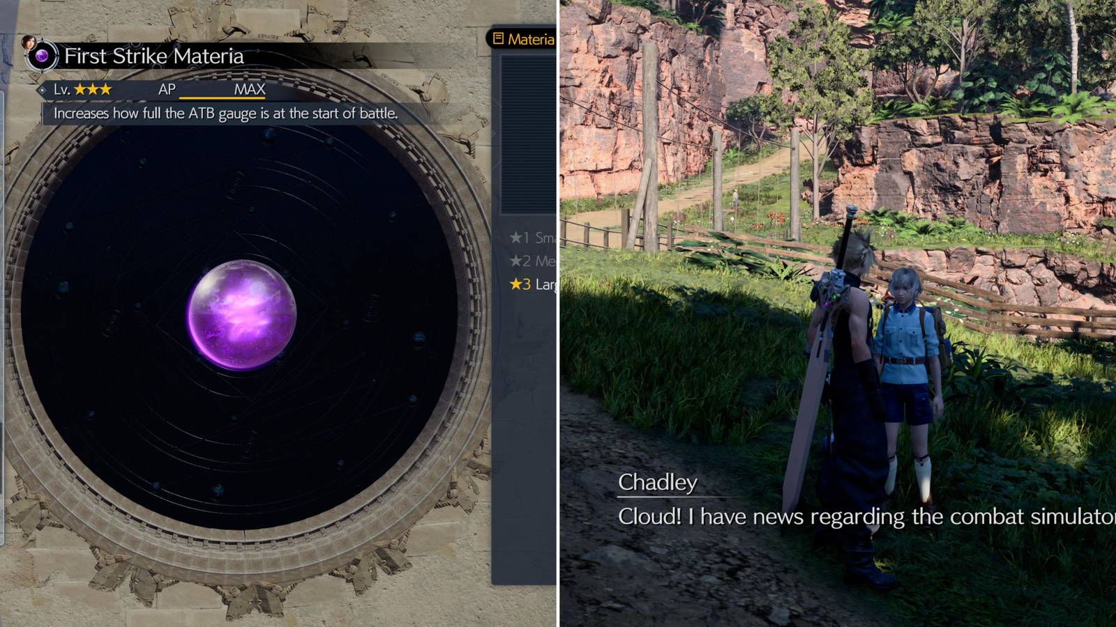 The First Strike Materia & Cloud Talking To Chadley 