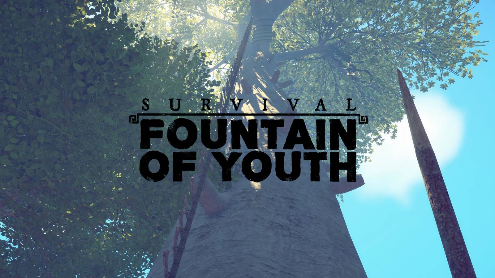 A Cartographer's Tree from Survival: Fountain of Youth with the game's logo in the foreground