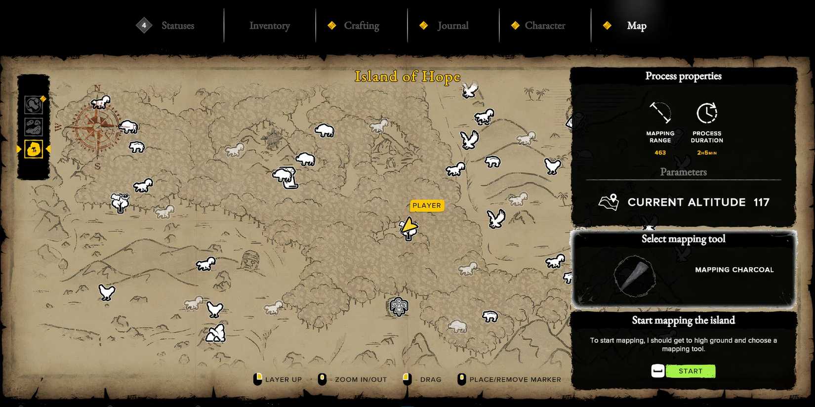 An image of a map from Survival: Fountain of Youth