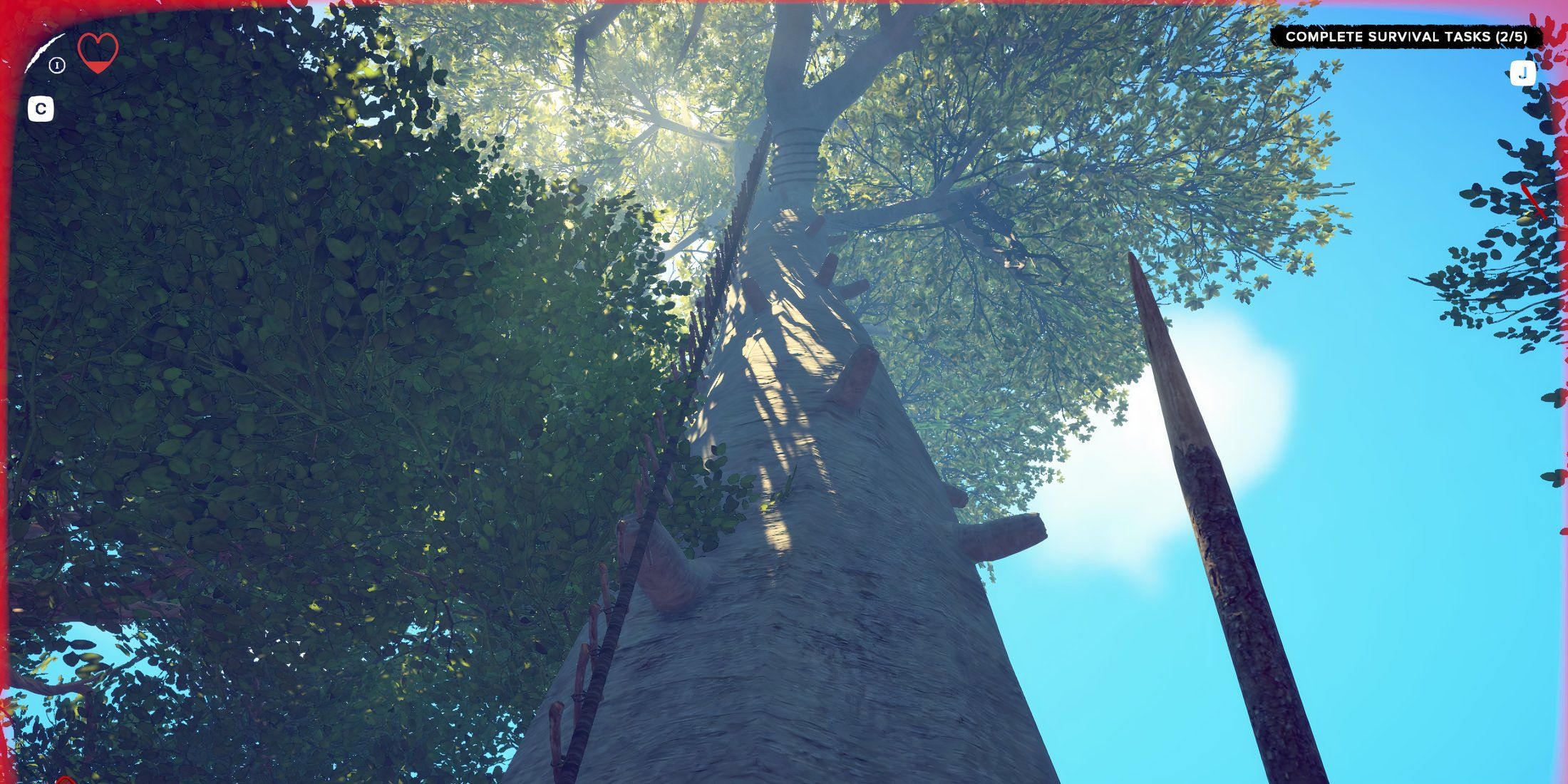 A player standing under a Cartographer's Tree in Survival: Fountain of Youth 