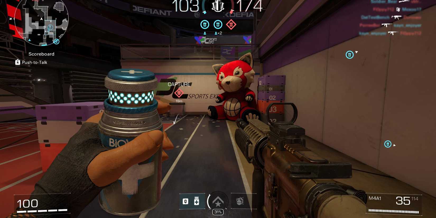 using the BioVida active ability for the Libertad faction in XDefiant 