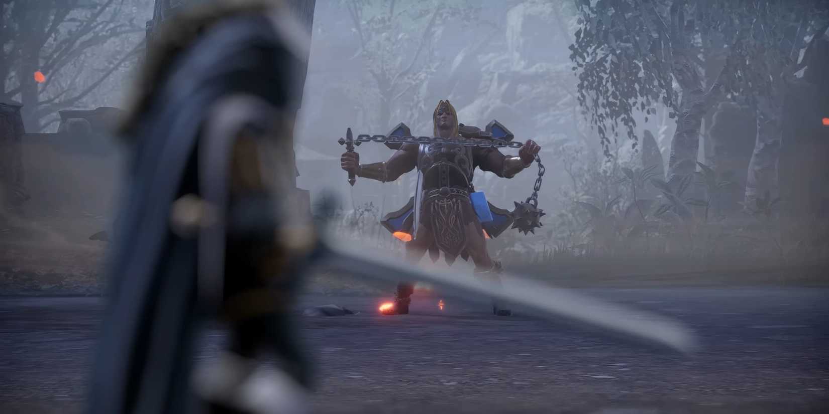 Simon Belmont with the Morningstar in V Rising