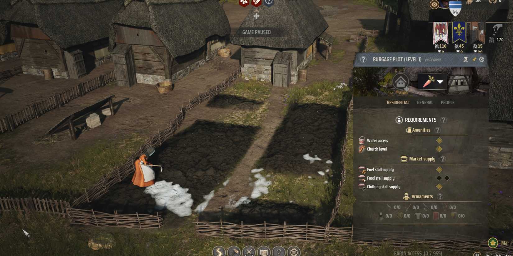 vegetable garden in manor lords