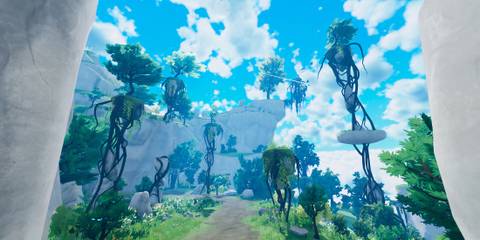 View of a sky island in Aloft