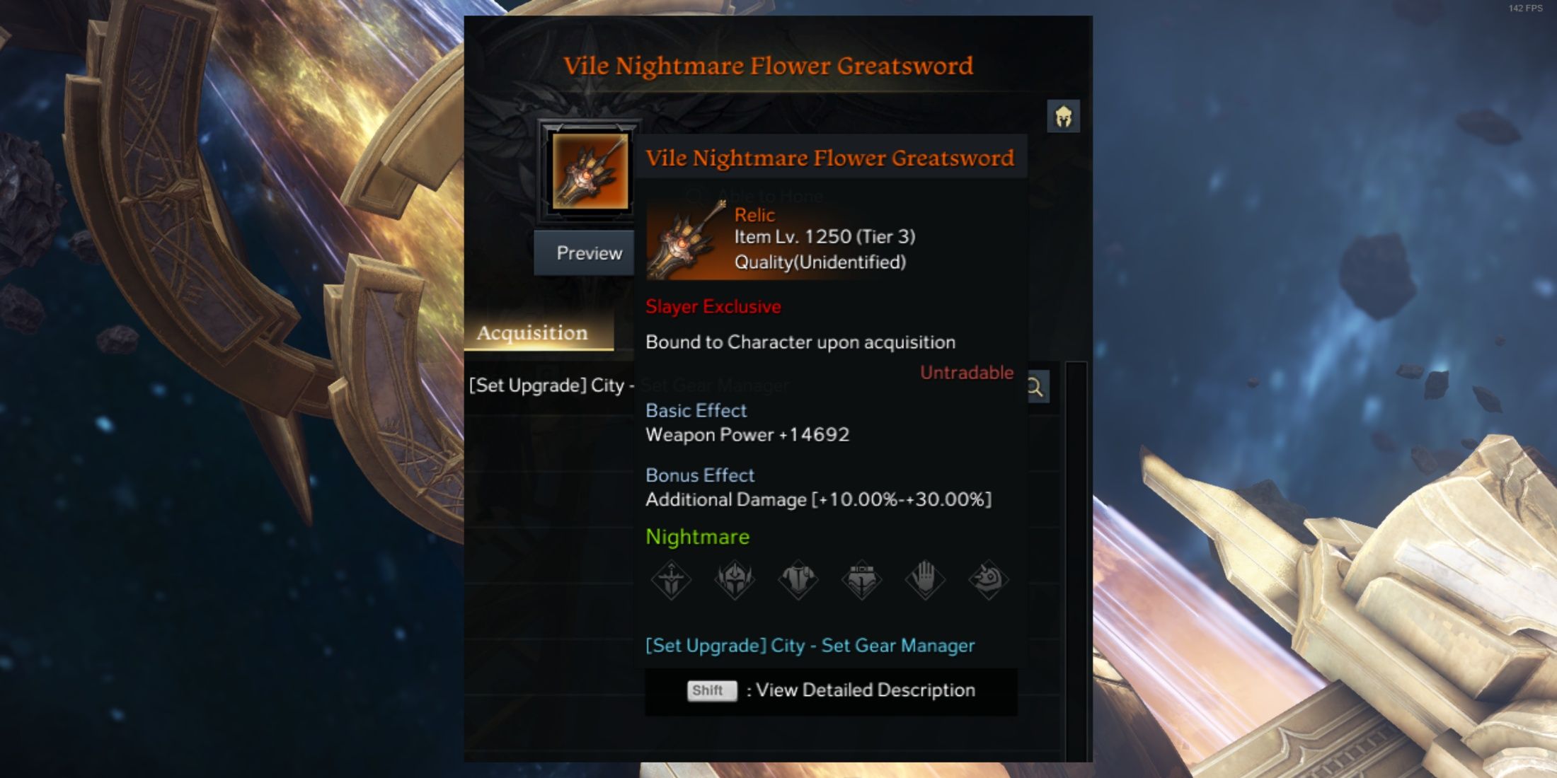 Vile Nightmare Flower Greatsword In Lost Ark