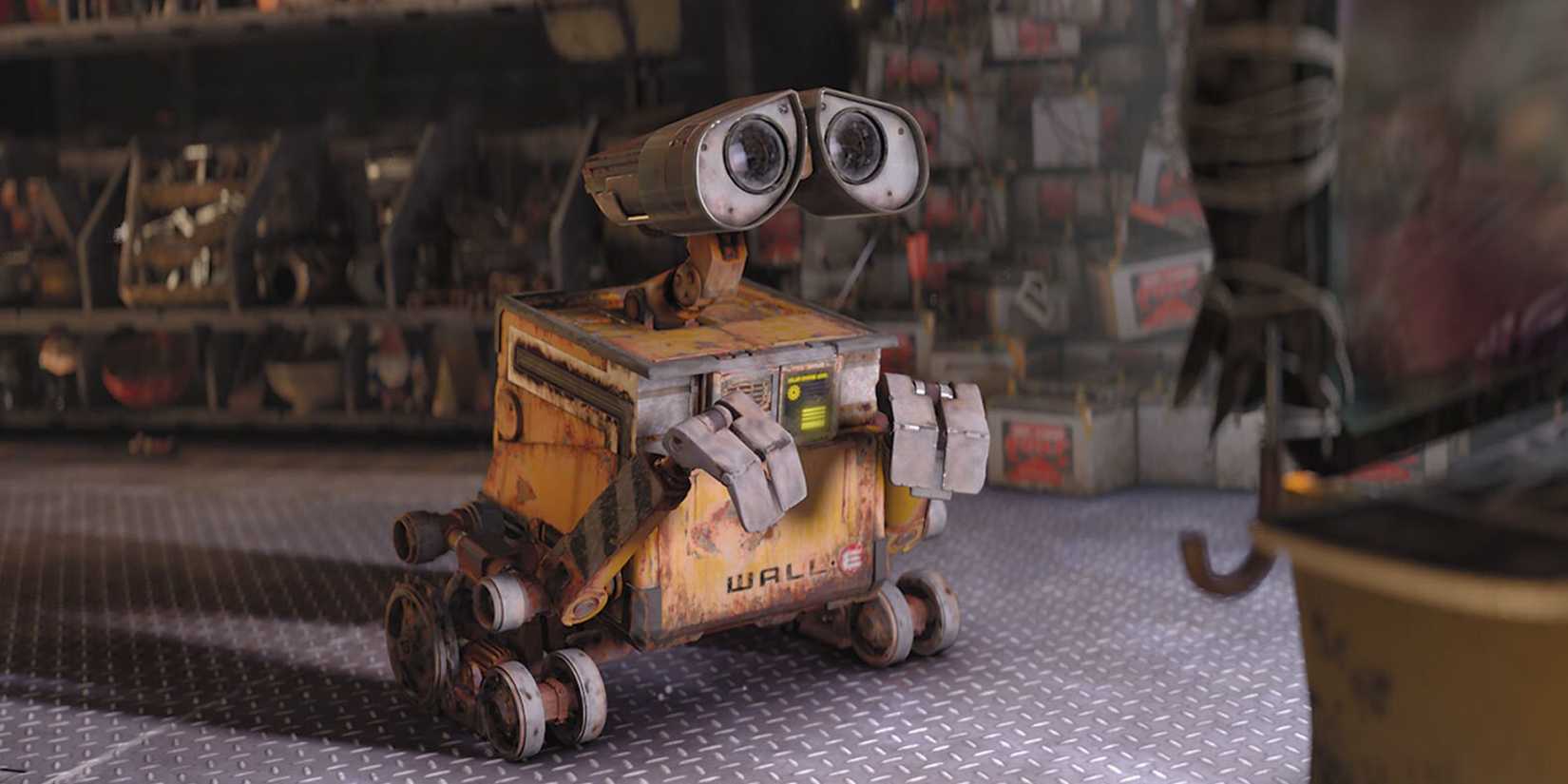 Wall-E watching a TV