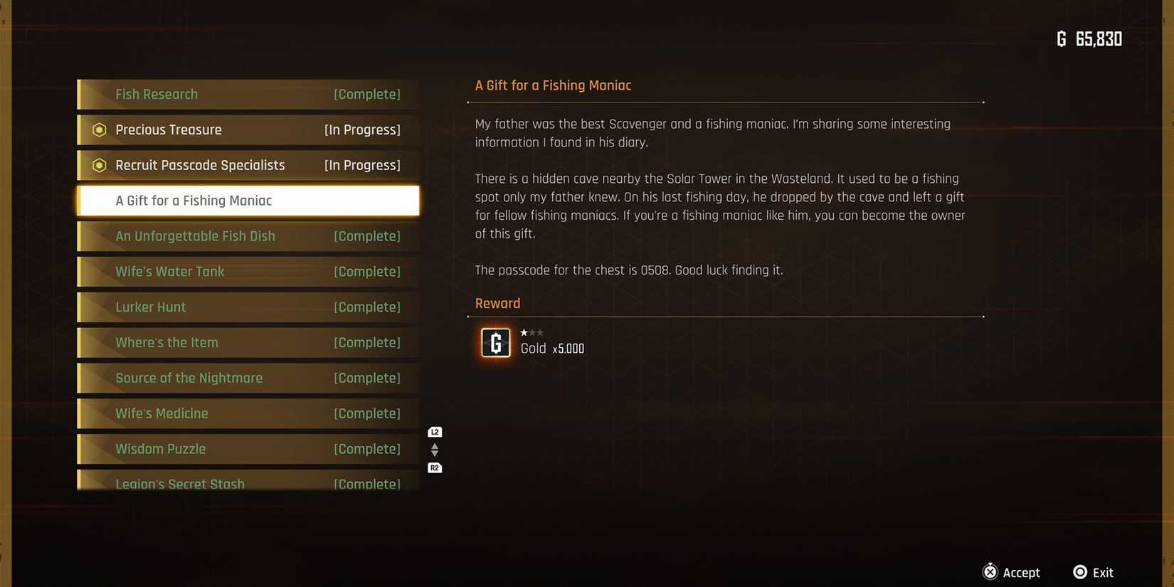wasteland underwater chest passcode in stellar blade