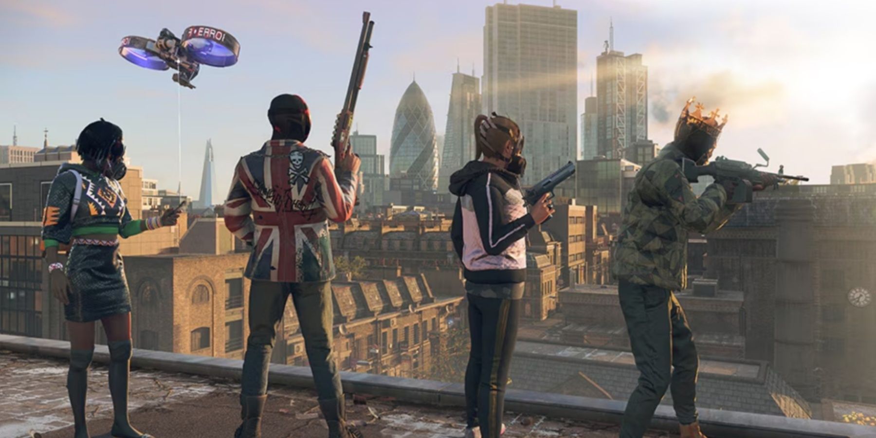 Watch Dogs Legion characters overlooking London