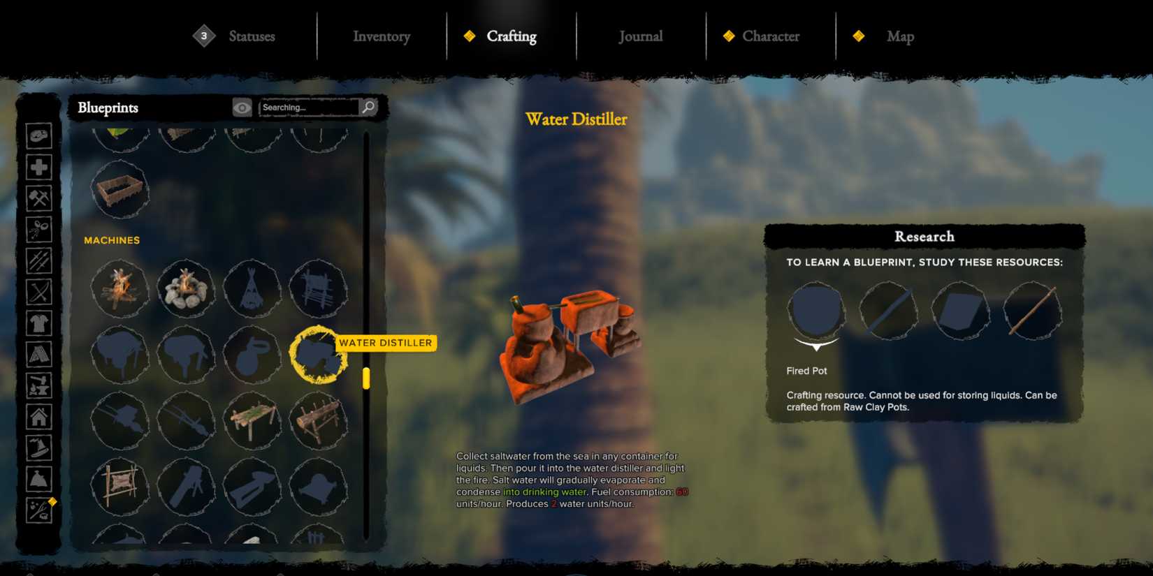 water distiller in survival fountain of youth