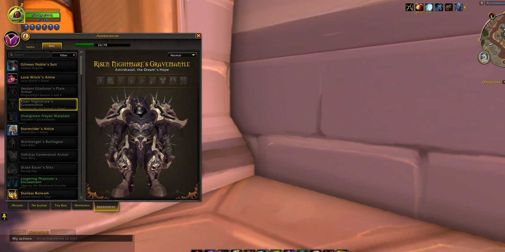 world of warcraft death knight raid armor from Amirdrassil