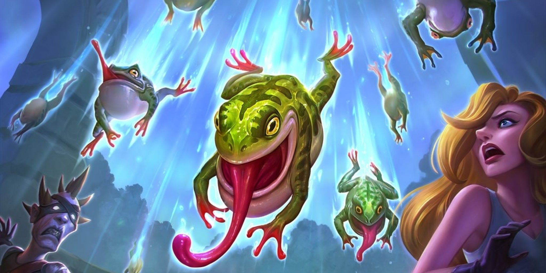 rain of toads from hearthstone warcraft frogs falling from the sky