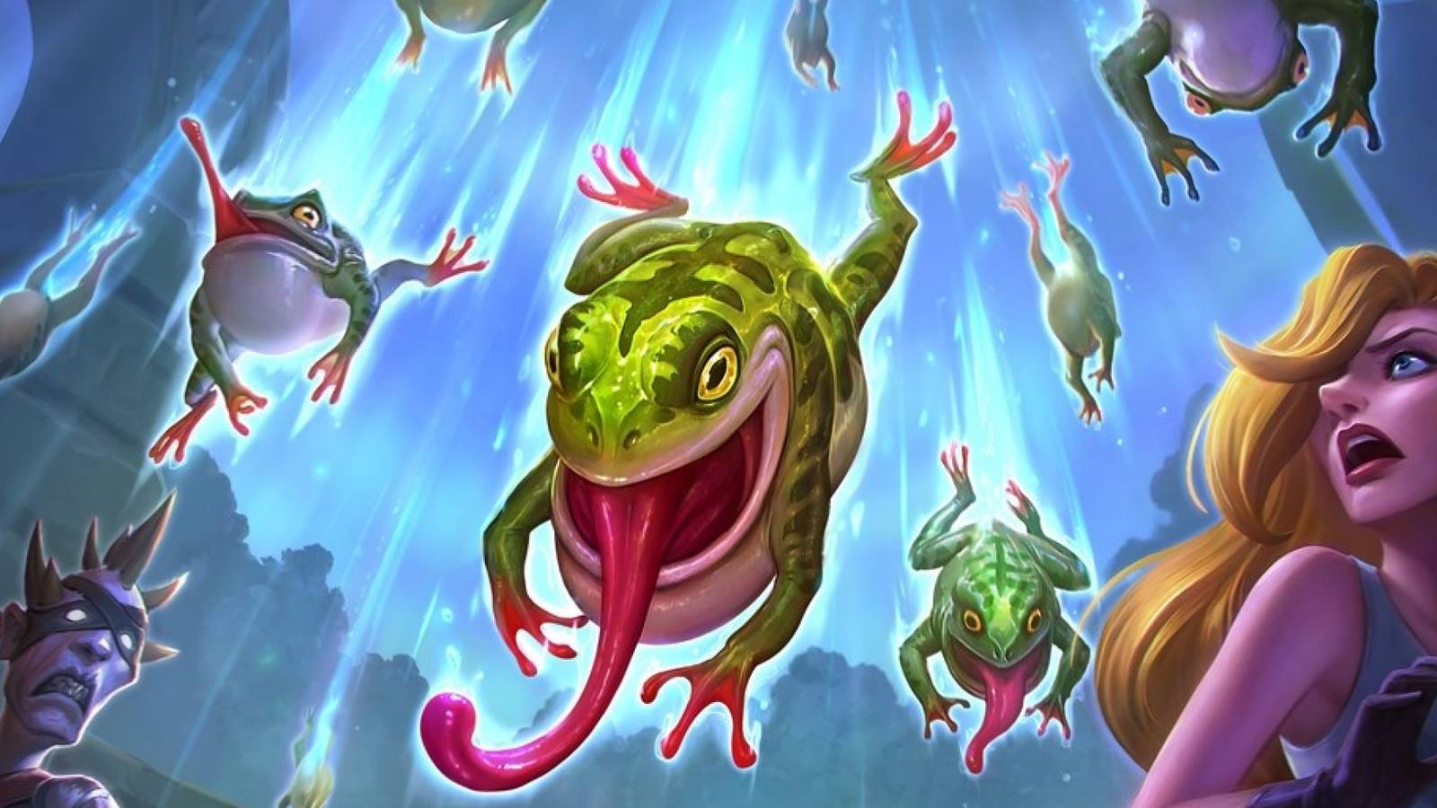 rain of toads from hearthstone warcraft frogs falling from the sky