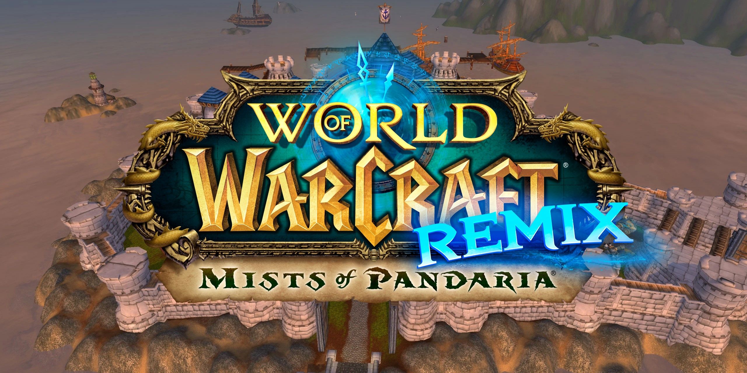 theramore pre bombing from wow with the mop remix logo over it