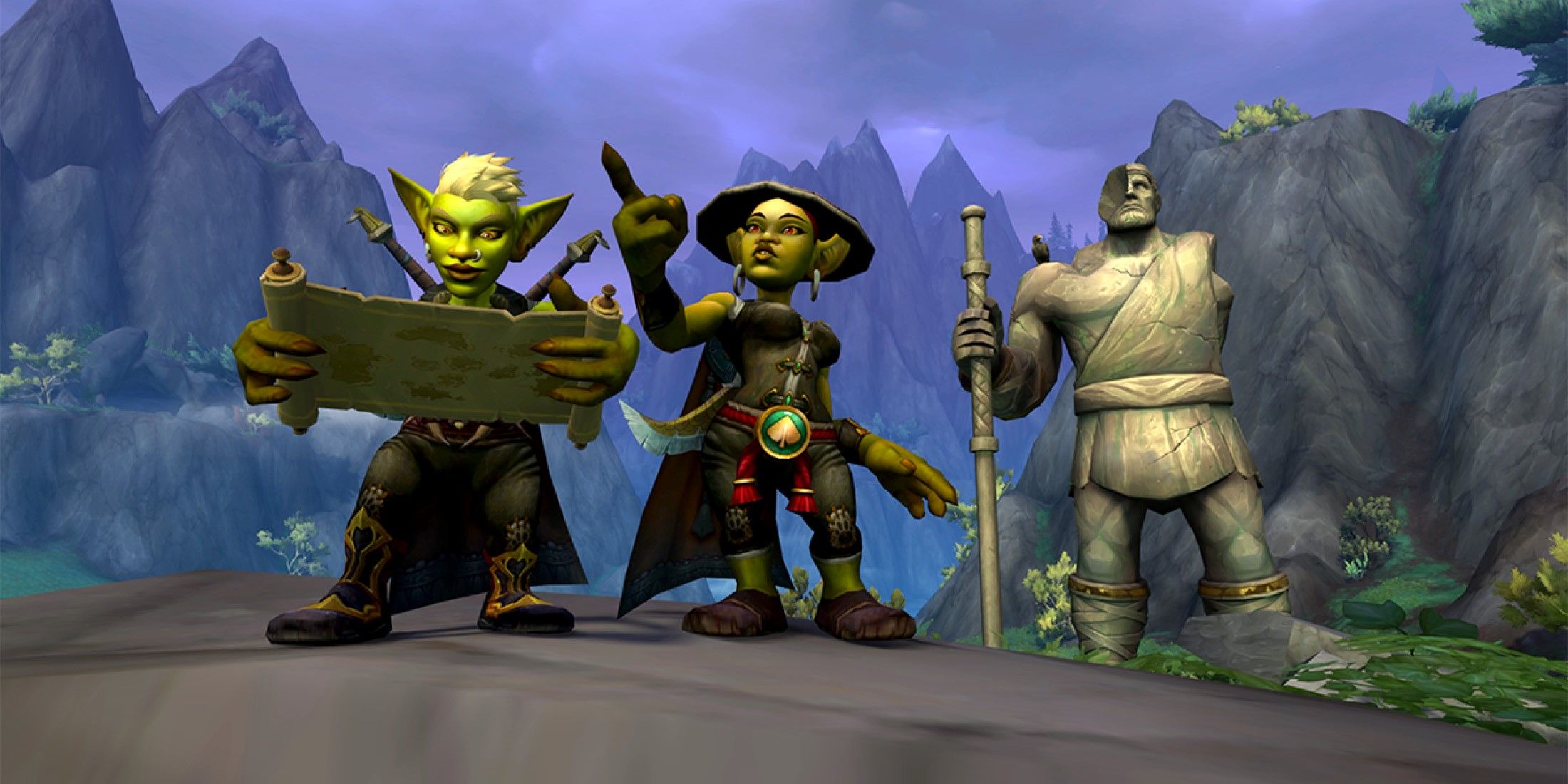 two goblin monks on the forbidden reach from wow dragonflight