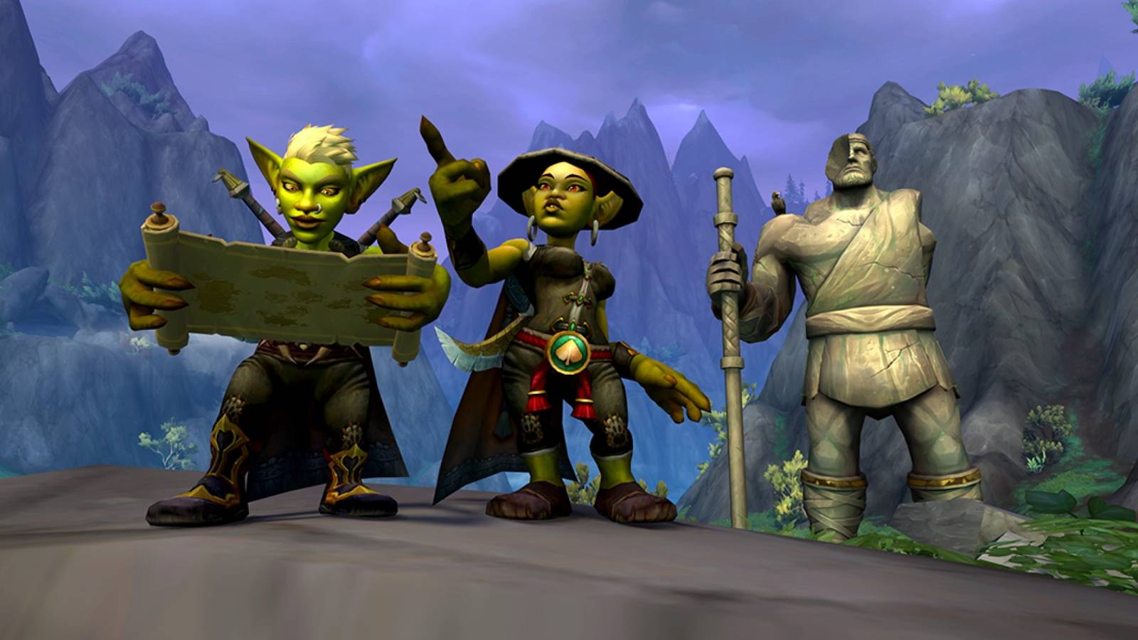 two goblin monks on the forbidden reach from wow dragonflight