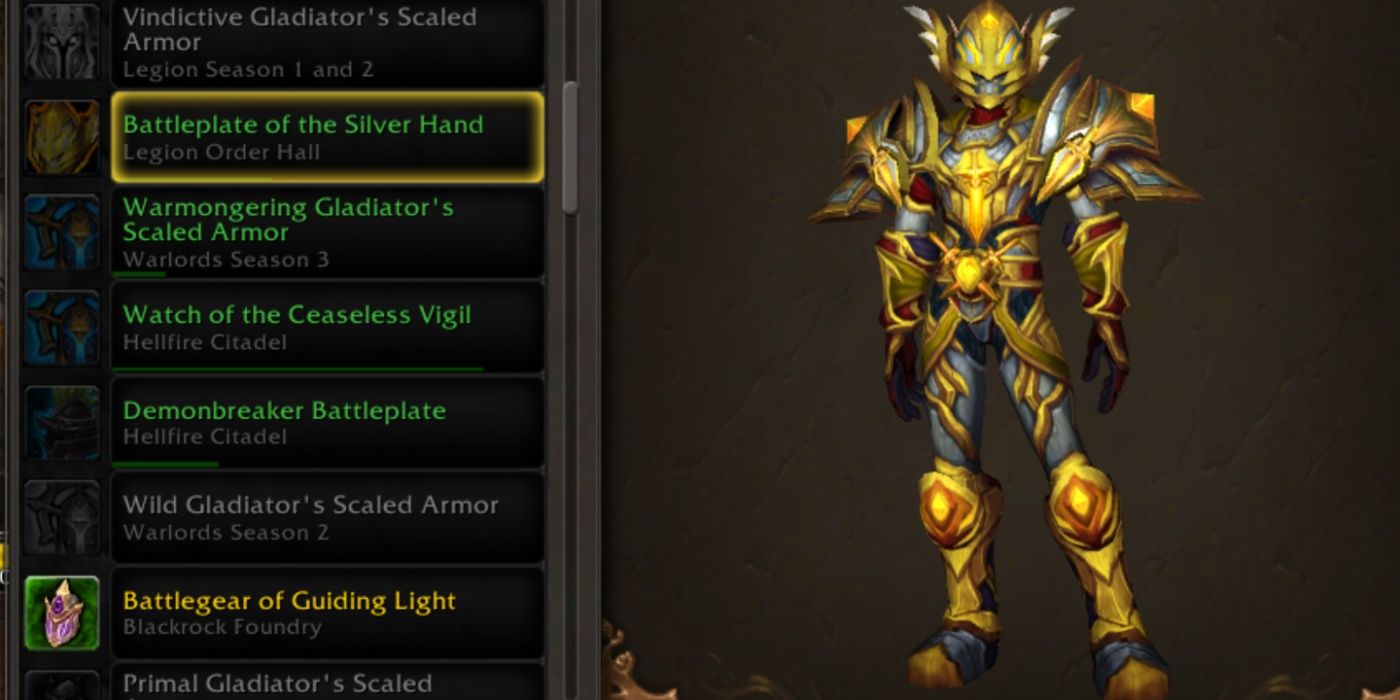 World of Warcraft: Best Transmog Sets For Paladins