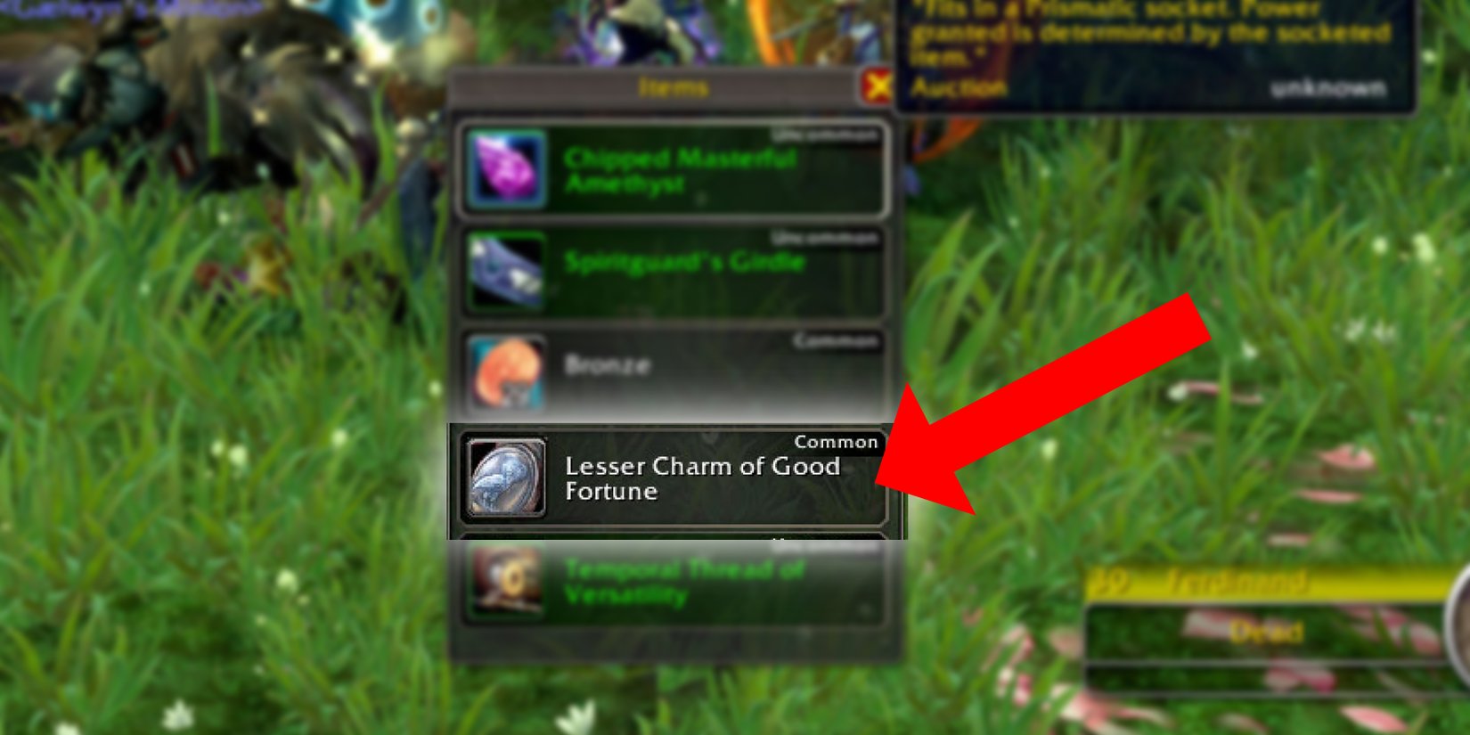 WoW MoP Remix Lesser Charm of Good Fortune Drop Uses