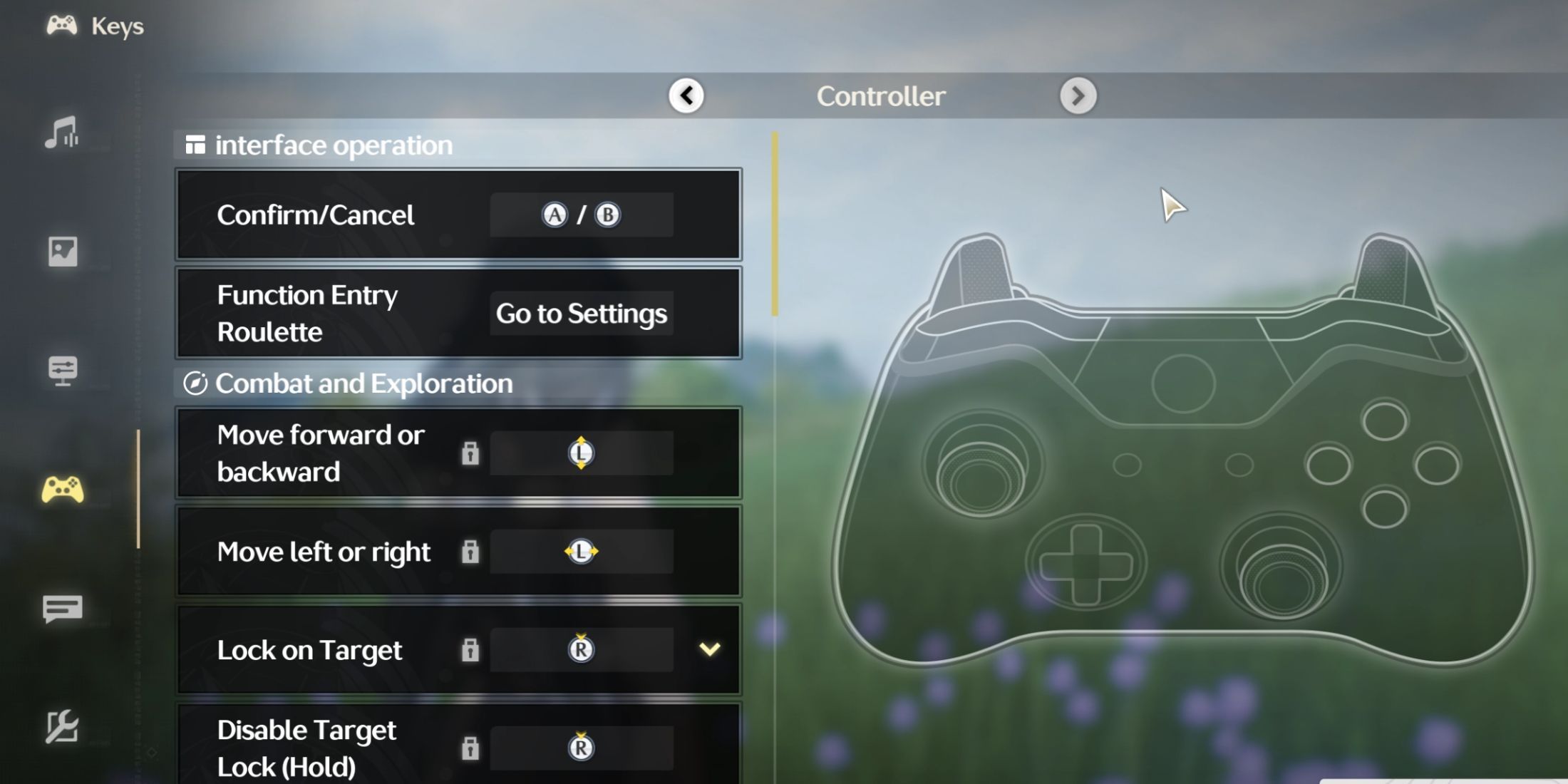 Wuthering Waves Controller settings