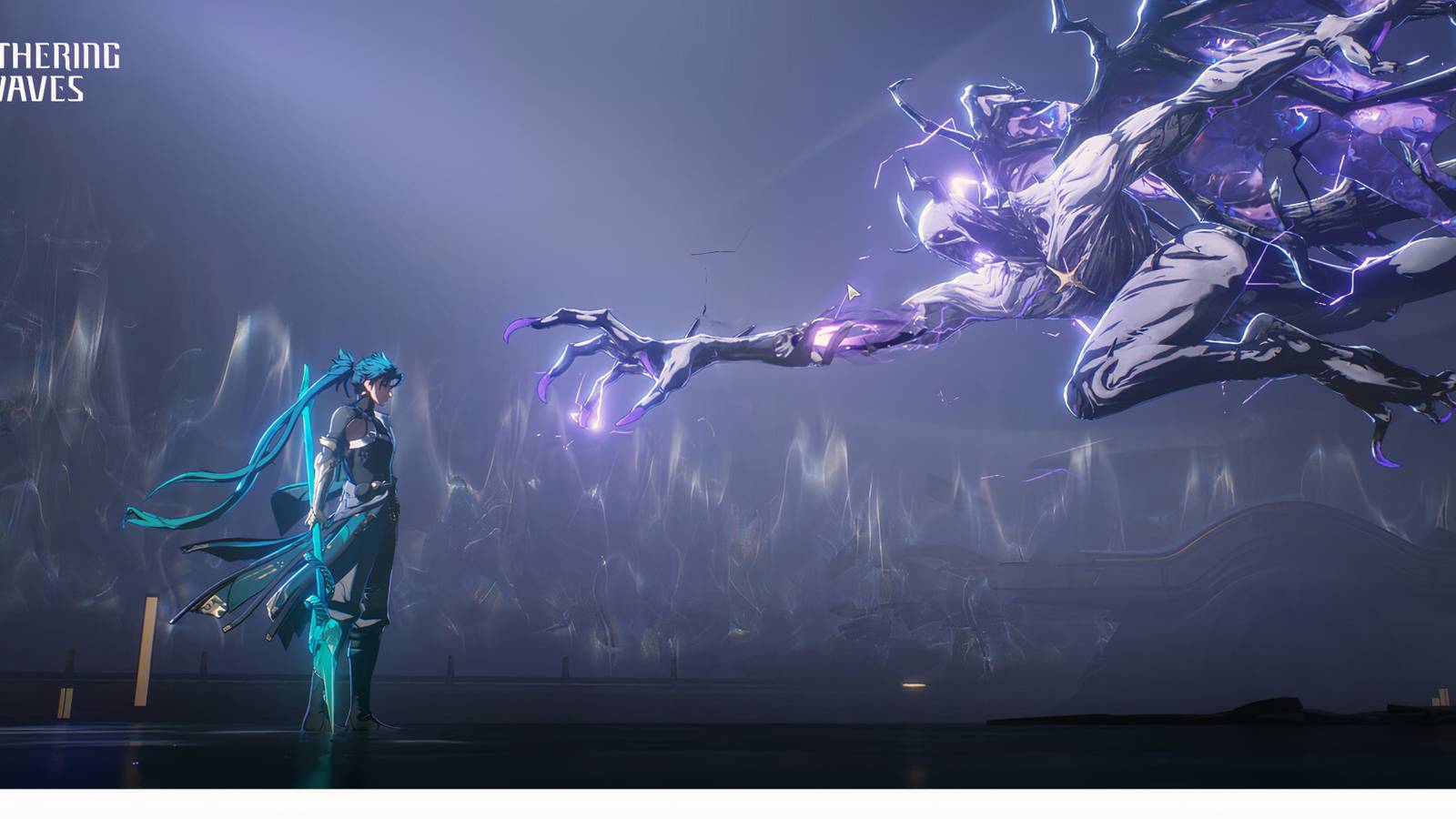 a wuthering waves resonator fighting an echo.