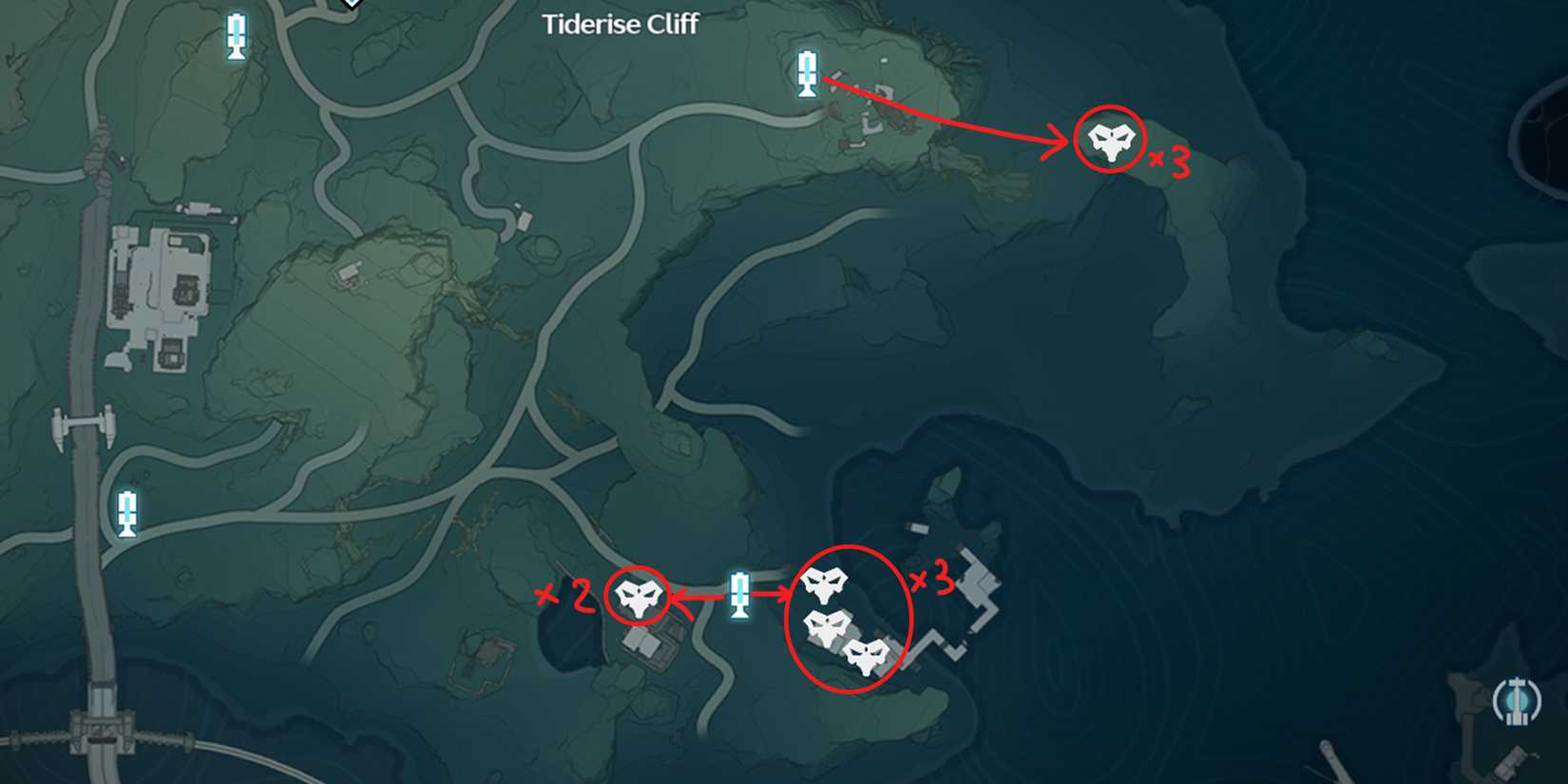 wuthering waves pecok flower location in tiderise cliff