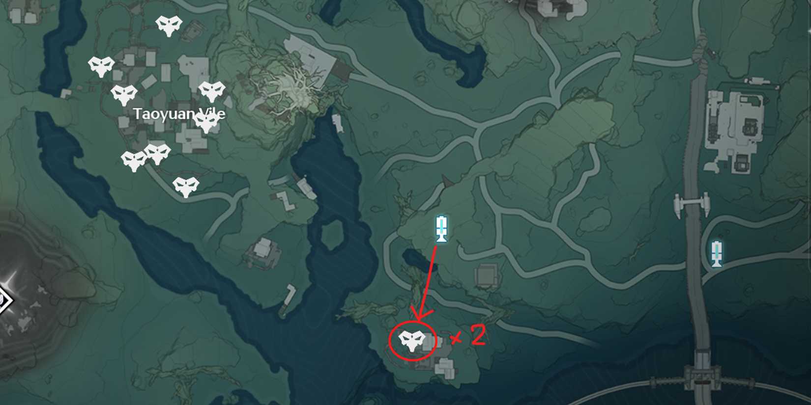 wuthering waves pecok flower location southeast of taoyuan vile