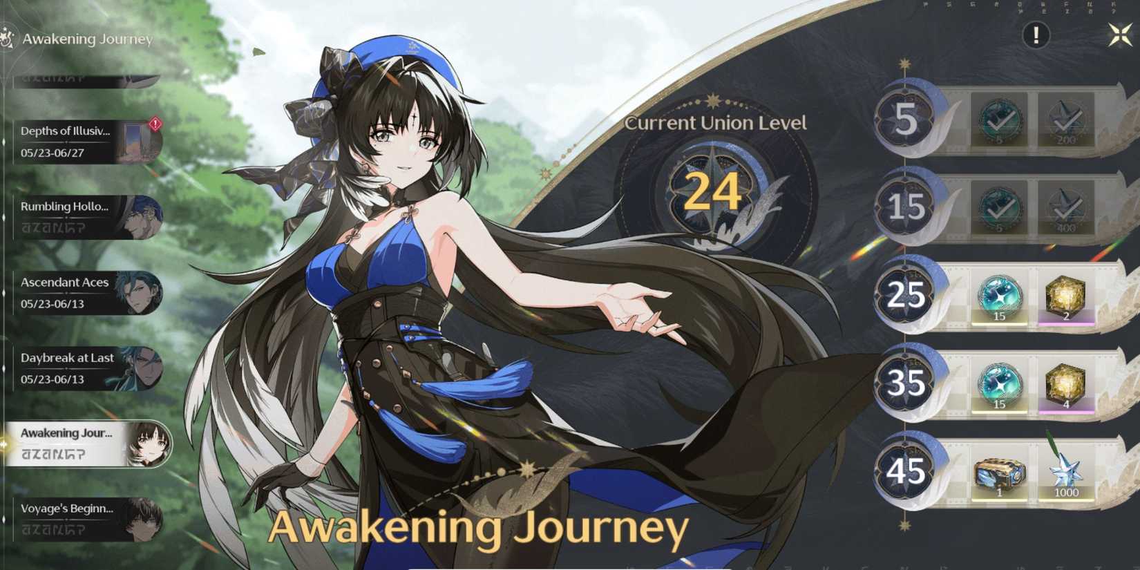 Wuthering Waves_ All Union Level Rewards