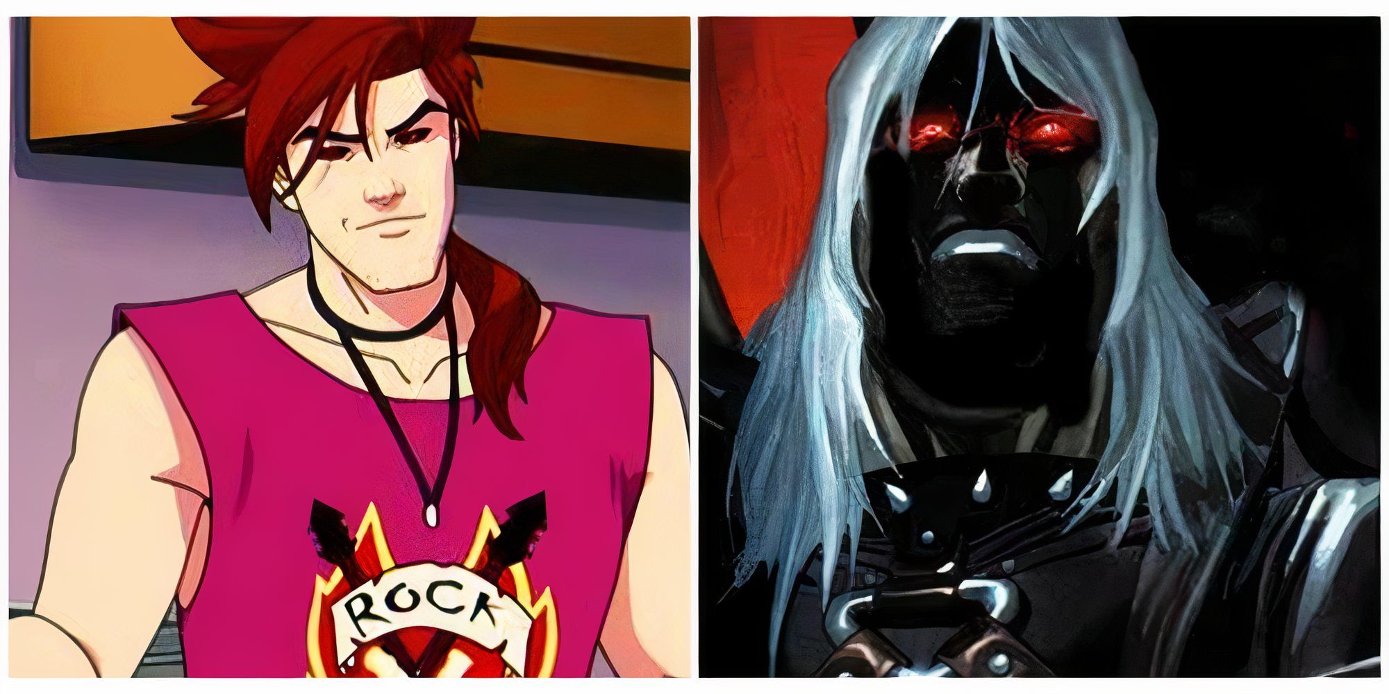 A split image of Gambit and his future in X-Men 97