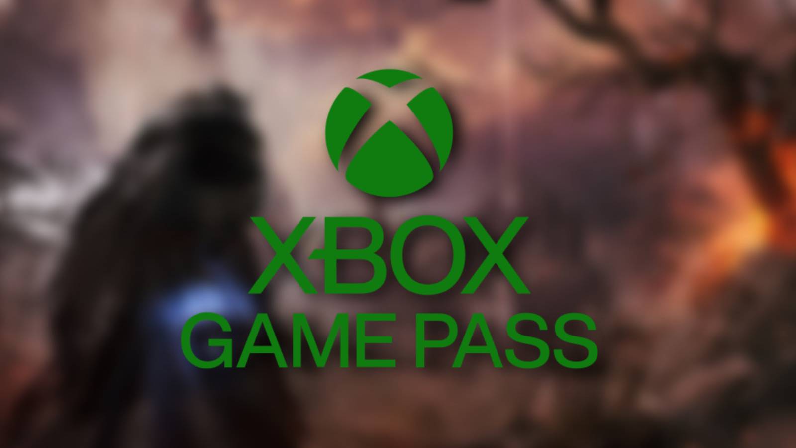 xbox game pass logo with blurred lords of the fallen background