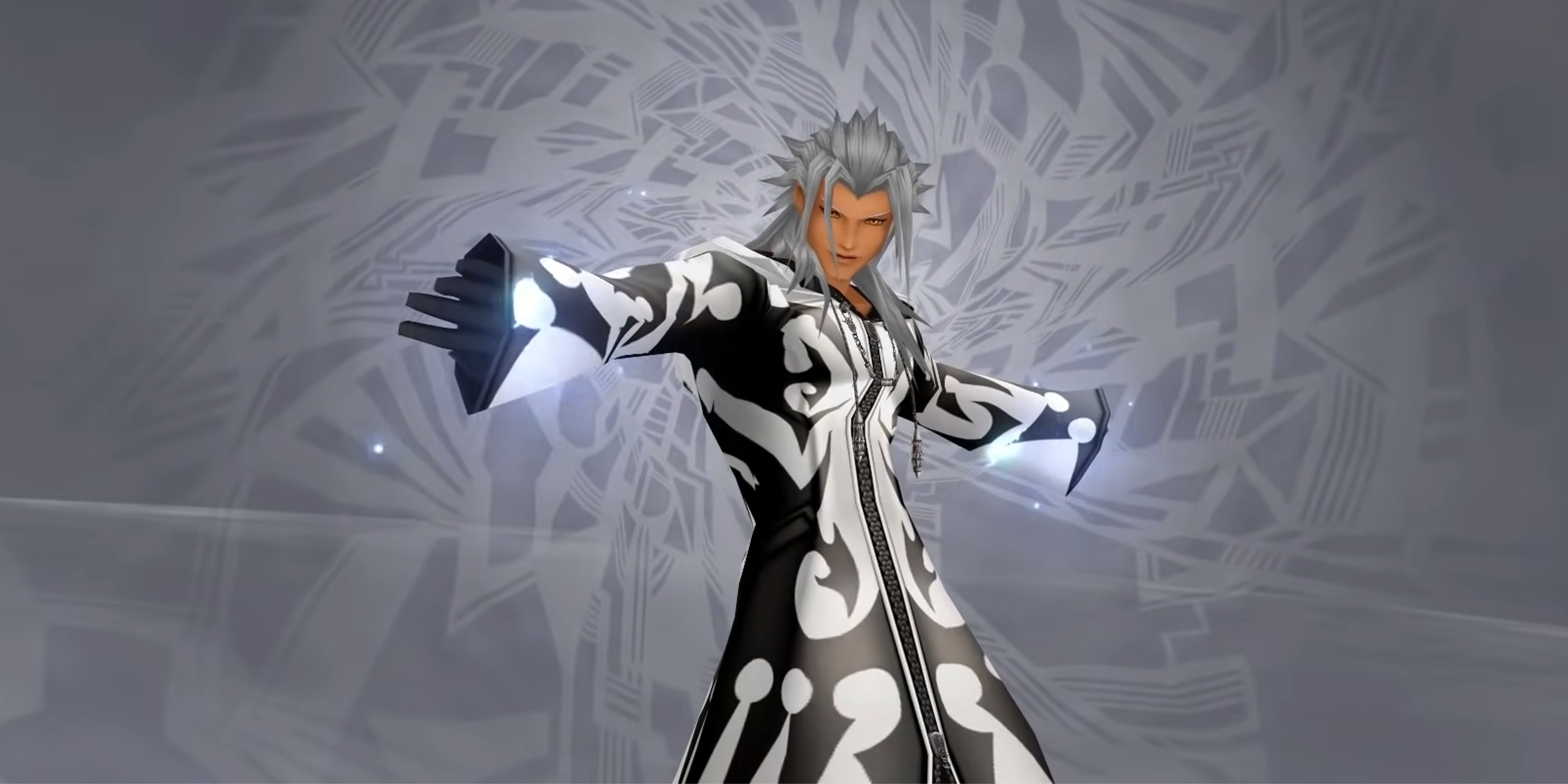 Xemnas faces Sora and Riku in his final form.