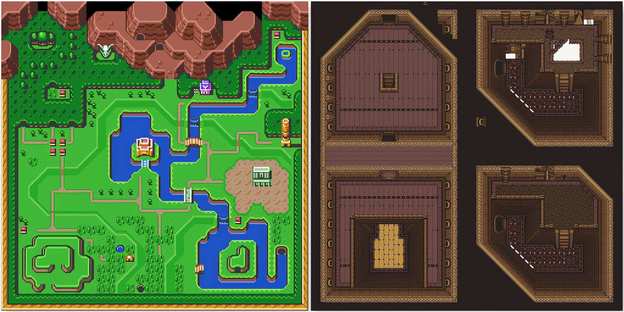 Early maps and dungeons in The Legend of Zelda A Link to the Past
