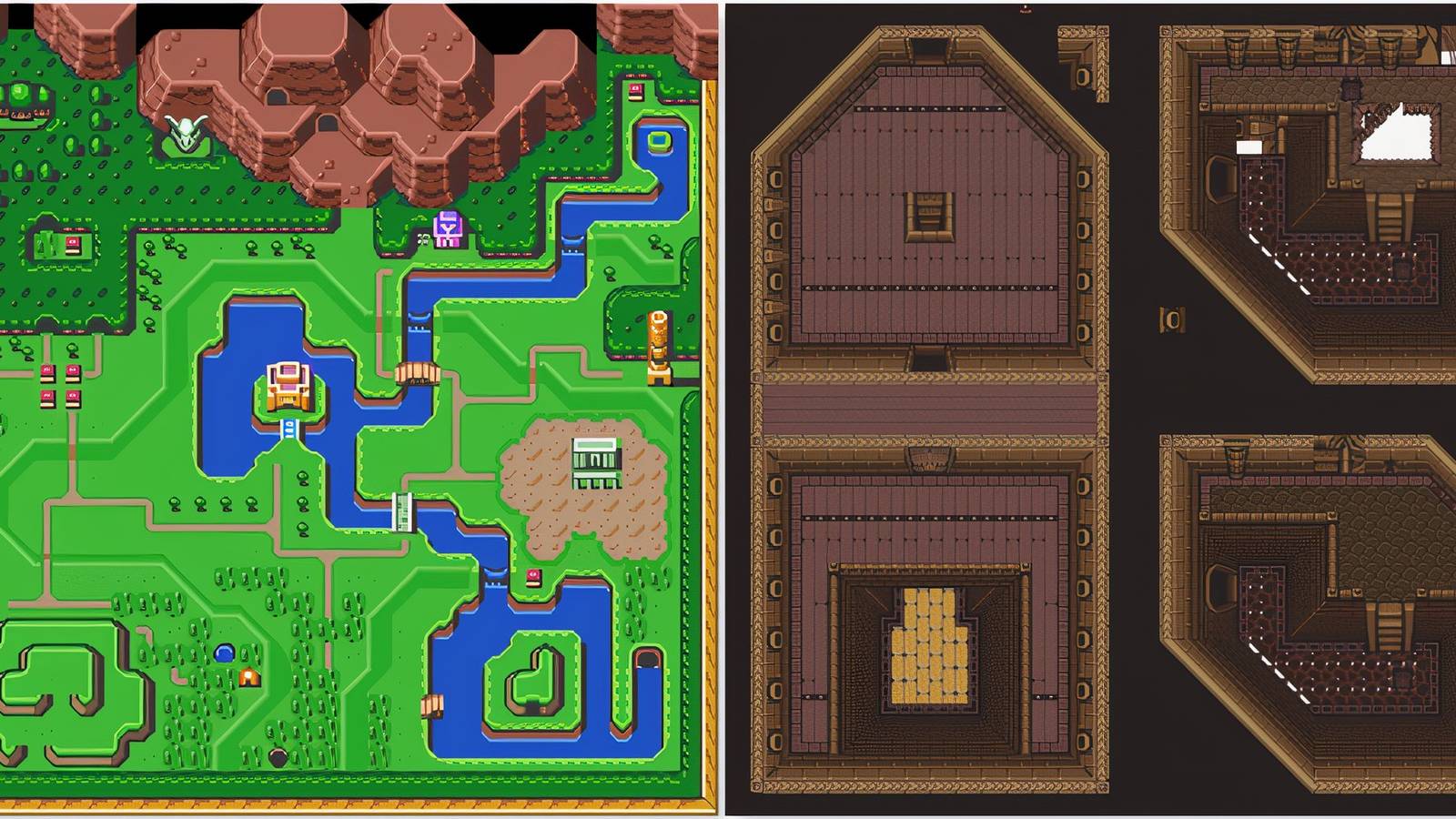 Early maps and dungeons in The Legend of Zelda A Link to the Past