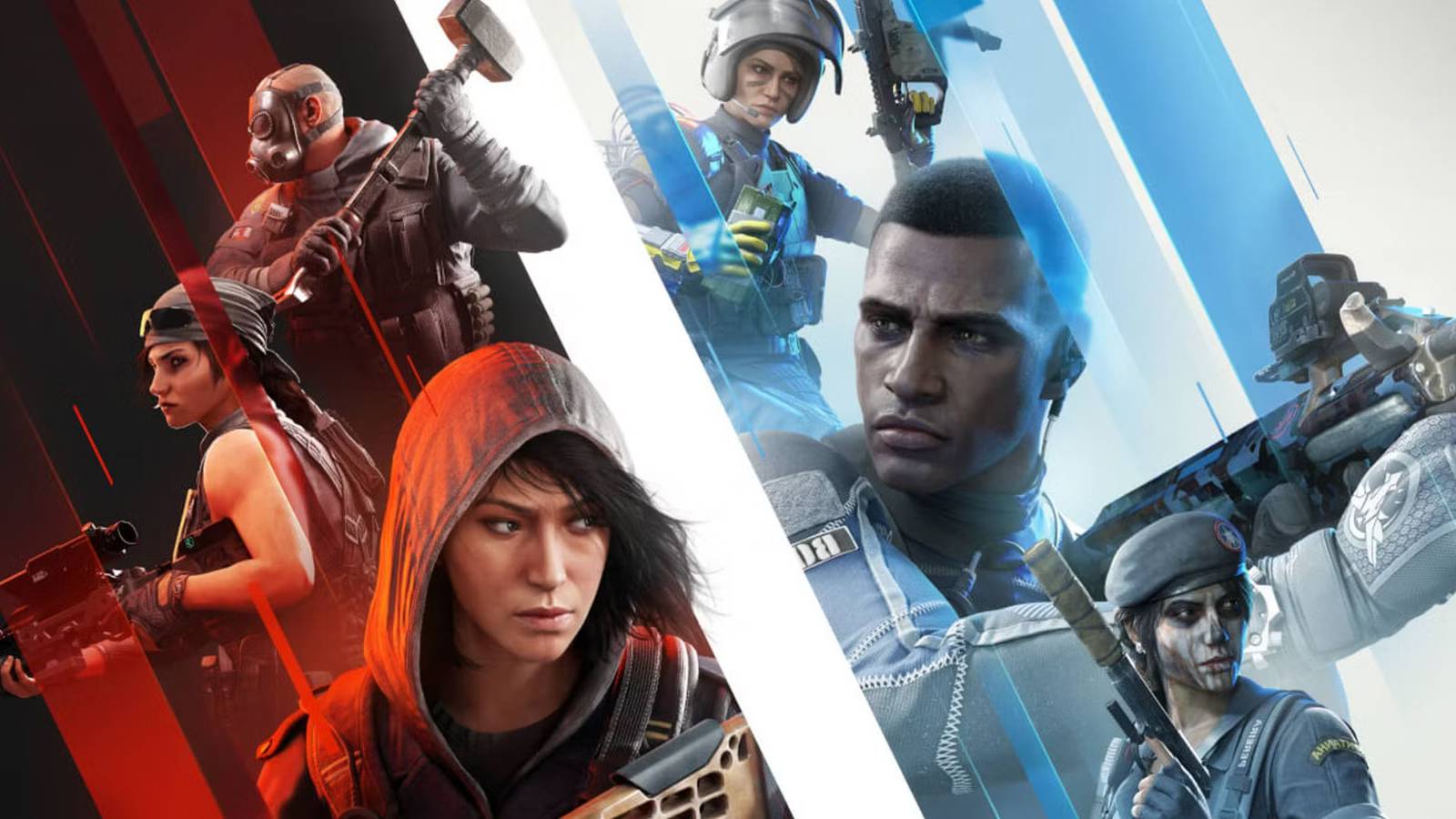 A collage of different operator combos in Rainbow Six Siege