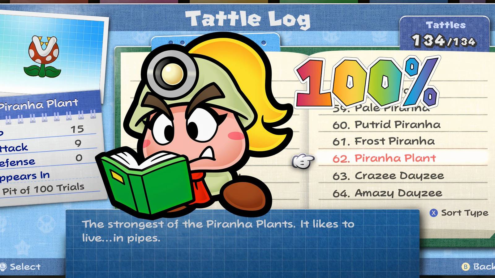 Paper Mario: The Thousand-Year Door - Tattle Log 100%