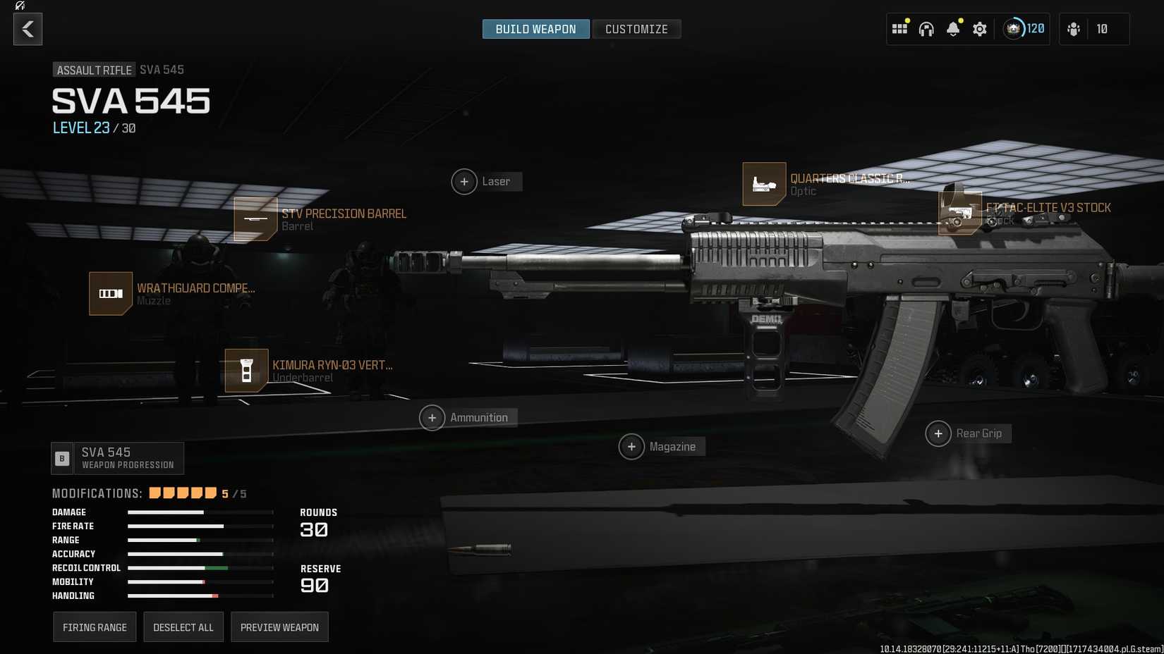 new meta build for the SVA 545 in MW3 Season 4