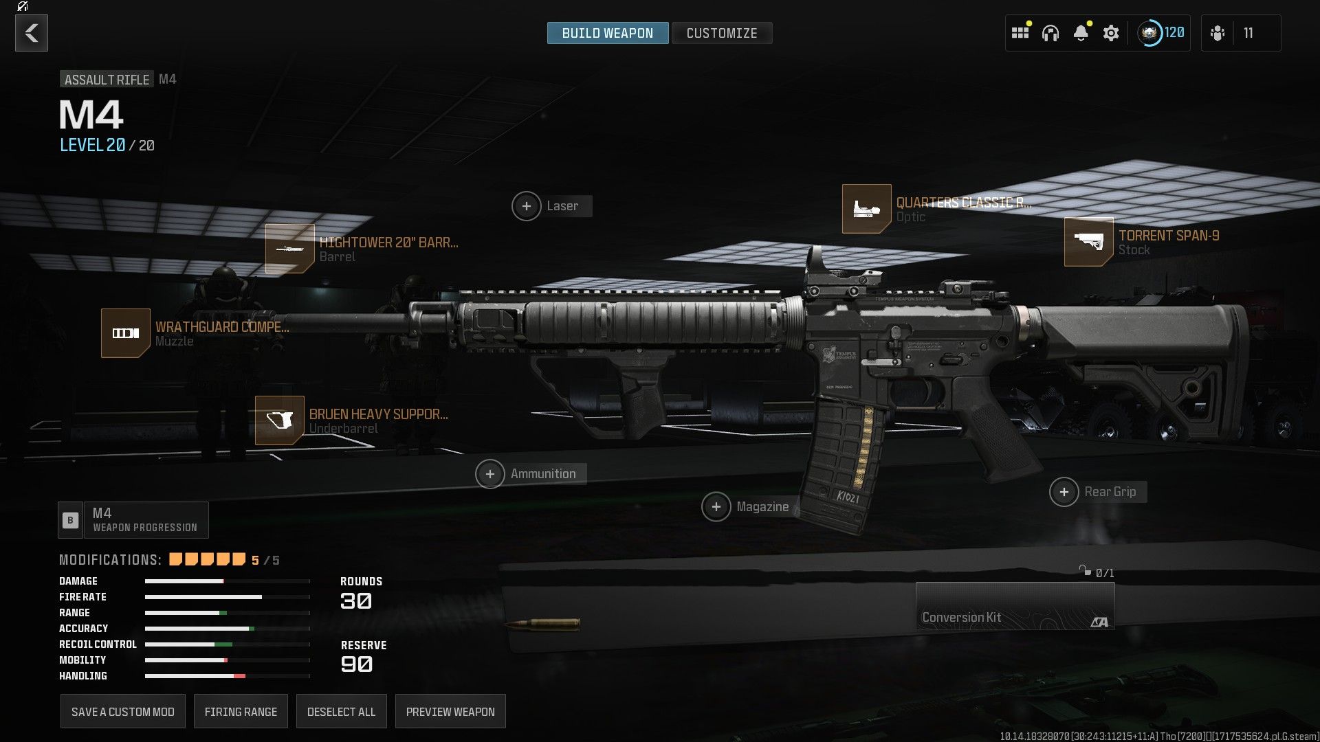 A mid-range build for the M4 in MW3