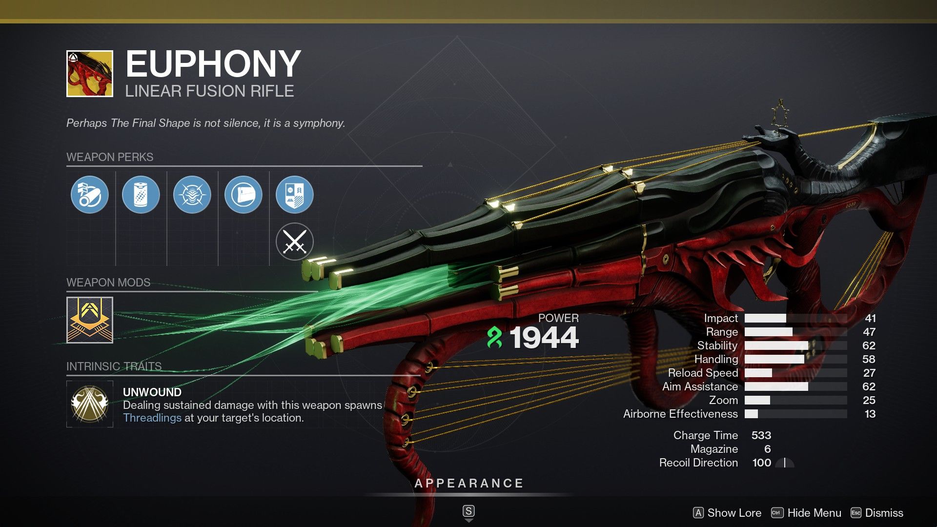 The Euphony exotic in Destiny 2