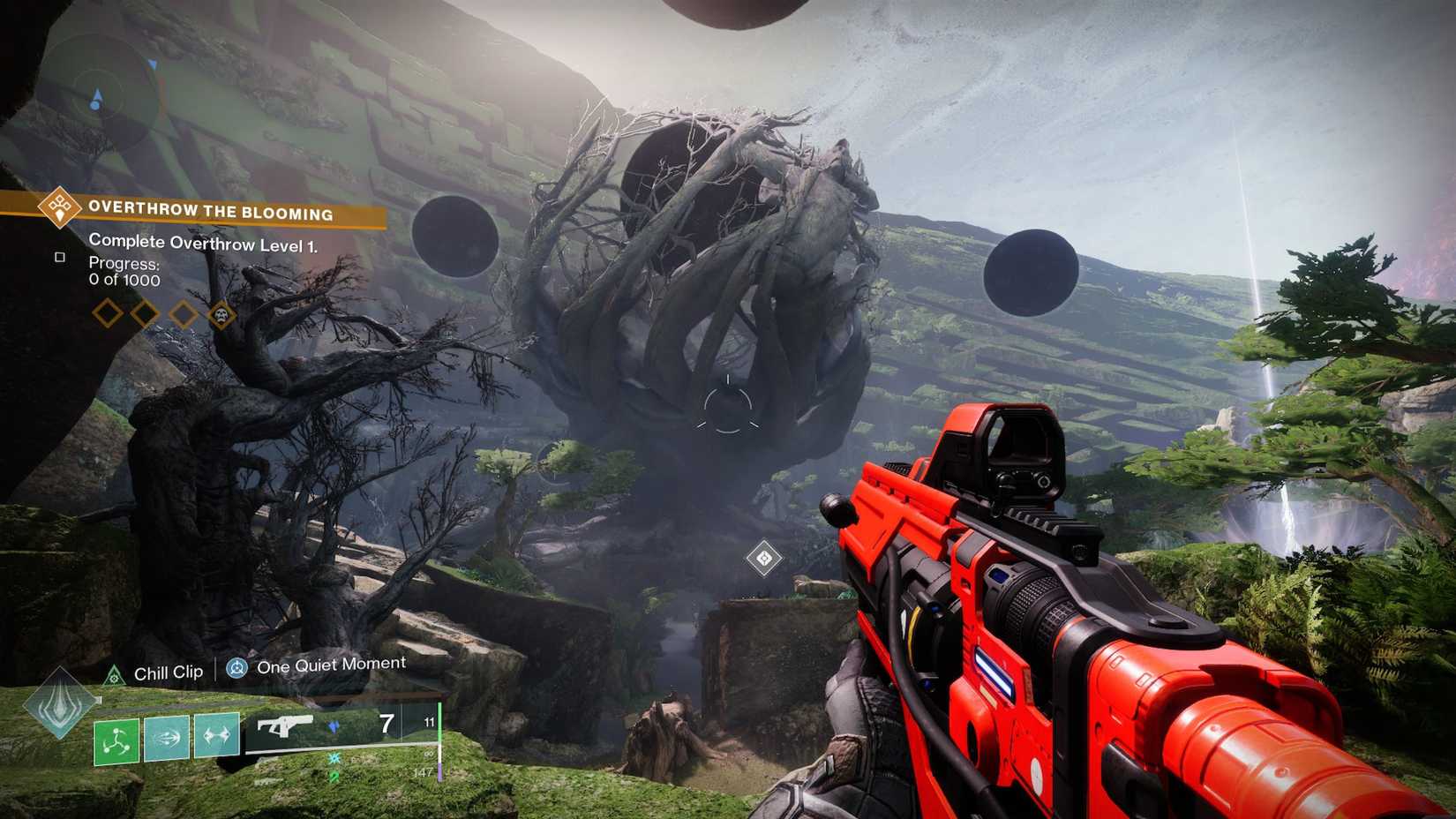 Starting an Overthrow activity in The Blooming in Destiny 2