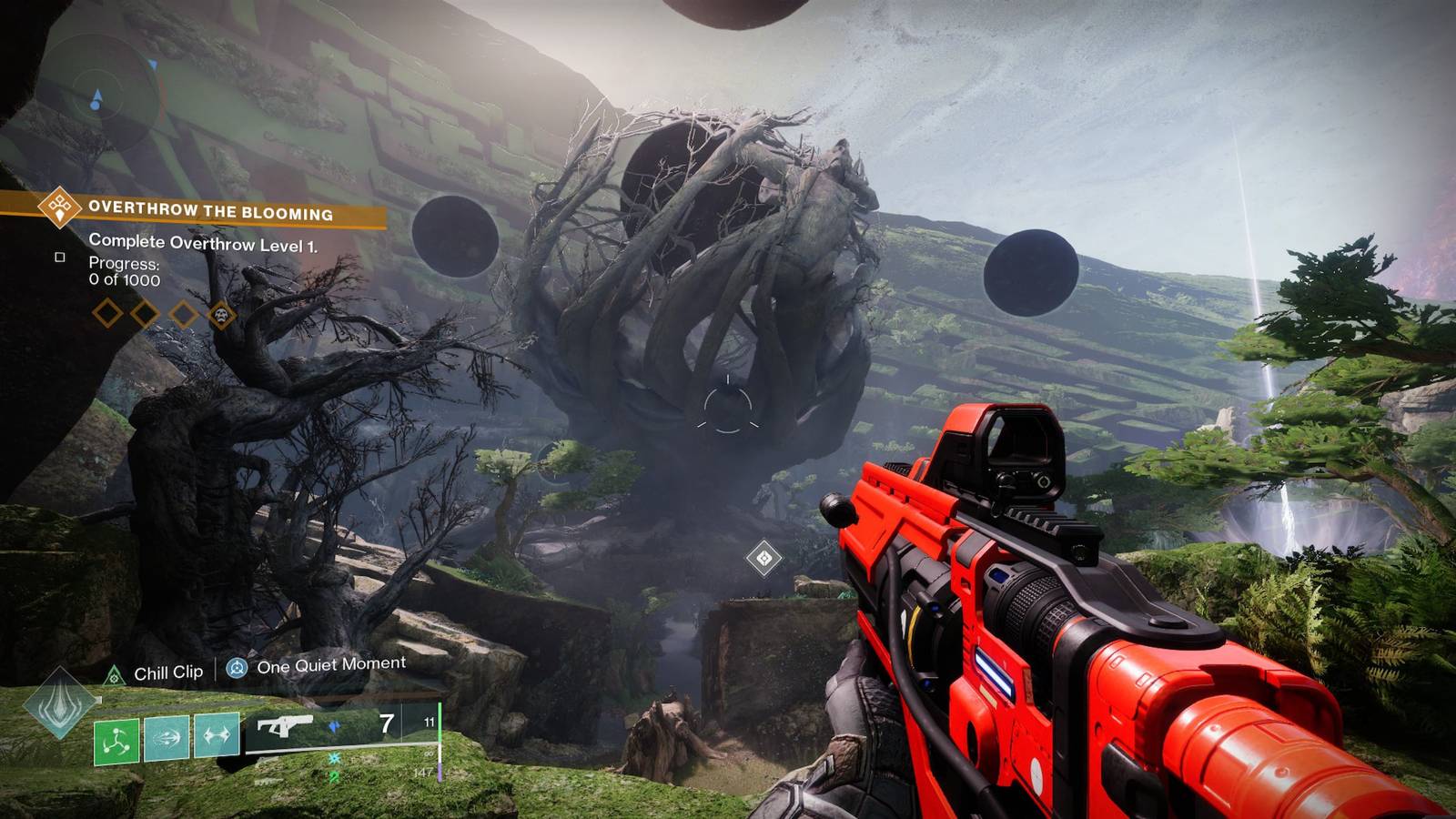 Starting an Overthrow activity in The Blooming in Destiny 2