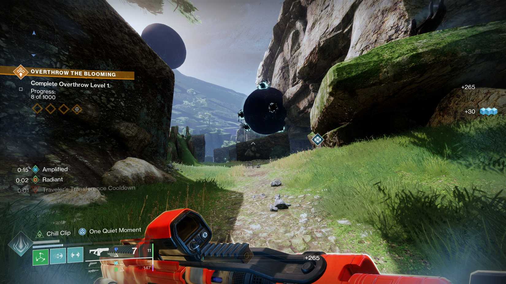 A Taken Blight during an Overthrow run in Destiny 2